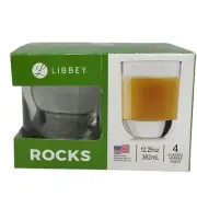 Libbey Round Bottom Rock Glasses NEW IN BOX