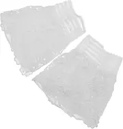 [WOFASHPURET] Fashion-upgrade Lace Cuffs for Women Versatile Fake Sleeves for Sweaters Jackets Ruffle Cuffs Detachable