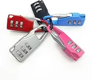 2Pcs Combination Padlocks, Mini Password Lock Colorful 3 Digit Number Code Lock Security Padlock for Travel Suitcases Luggage Bag Case