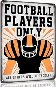 Football Room Decor Sign For Boys - Cool Football Wall Decor For Boys Bedroom, Football Gifts For Boys 8-12, Football Decor Posters, Football Accessories, Football Stuff For Room Boys And Teens By