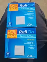 ReliOn 2-Ply Alcohol Prep Pads - 2x200 Swabs