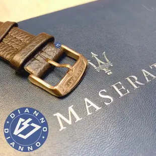 帝安諾- 發票含保固免運 MASERATI瑪莎拉蒂皮錶帶 藍面玫瑰金 R8871612024 R8871612015