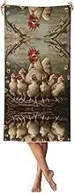 YANYU A Brood of Chickens Print Bathroom Towels Beach Towel Oversized for Adults Quick Dry Lightweight for Summer