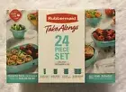 Rubbermaid TakeAlongs Meal Prep 24 Pcs Food Storage Containers, Teal, NEW