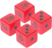KICHOUSE 2 Set Game Dice Smooth Chess Dice for Board Games Accessories for and Party Fun for Indoor Outdoor Use