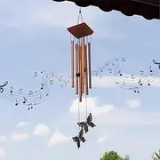 Wind Chimes for Outside, 27.6 Inch Rustproof Aluminum Tubes Large Deep Tone Memorial Wind Chimes, Premium Chime Perfect for Patio, Porch, Garden or Backyard