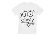 SpongeBob SquarePants Mens Sketch Smile T-Shirt (White) - UTTV6458