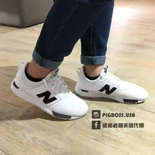 【豬豬老闆】NEW BALANCE 247 白 黑 襪套 慢跑鞋 網布 熊貓 限量 男女 MRL247WG