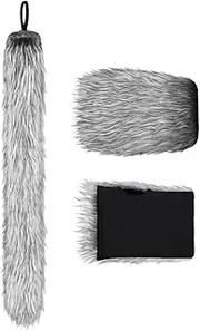 yuksok Wolf Tail and Gloves Set Animal Tail Gloves Cosplay Men Women Role Play for Party Stage Performance Prom, Without Mask