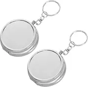 Anneome 2Pcs Keychain Pill Holder Portable Mini Medicine Storage Box with Stylish Design for Quick Access to Daily Medications Compact Travel Pill Case Convenient Emergency