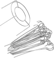 LABRIMP 1 Set Stainless Steel Skewer Rack for Air Fryer Vertical Barbecue Holder with Skewers Sturdy Ribs Roasting Rack for Grilling Chicken Shrimp Vegetables and More