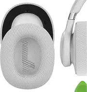 Geekria Comfort Mesh Fabric Replacement Ear Pads for JBL Live 650 BTNC, Lifestyle E65BTNC, Duet NC, Live 660 BTNC Headphones Ear Cushions, Repair Parts (Grey)
