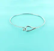 Stainless Steel Bangle Bracelet High Quality Unique Tear Knot Design - N364