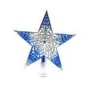 Christmas Tree Star Topper Glittered Xmas Tree Topper Hollowed-Out Christmas