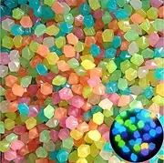500pcs Glow in The Dark Rocks for Outdoor Decor, Luminous Pebbles for Garden/Yard/Walkway, Non-Toxic Resin Glow Stones for Pathway, Lawn & Landscape Lighting (Colour)