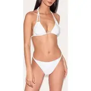White Mix & Match String Thong Bikini Bottoms, White