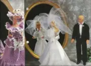Crochet Bride's Dress, Tuxedo, & Bridesmaid Outfits For An 11.5/12" Dolls
