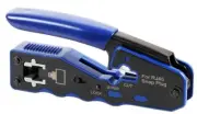 RJ45 Crimper Cutter Tool for End Pass Thru Cat5/5e Cat6 8P8C EZ Plug Connectors