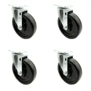6 Inch Phenolic Wheel Swivel Top Plate Caster Set Service Caster Brand
