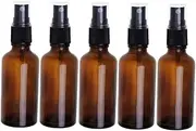 FOMIYES 5pcs Glass Spray Bottle Liquids Leakproof Pump Empty Refillable Bottles Makeup Containers Travel Perfume Dispensers Perfume Spray Mini Spray Dropper Bottle Amber Spray Bottle Brown
