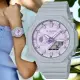 【CASIO 卡西歐】G-SHOCK WOMEN 大地色調 植物設計 八角雙顯腕錶 母親節 禮物(GMA-S2100NC-8A)