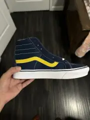 VANS Comfycush SK8-Hi Blue Yellow Skateboarding Shoes Sneakers Men’s Sz 9.5