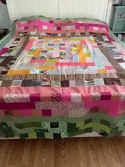 Patchwork quilt top - custom handmade