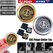 2Pcs Coin EDC Slider Fidget Toy Metal Adults Sensory Toys Magnetic Stress Relief