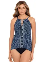 Miraclesuit Paillette Peephole Top, Multi, Size-10