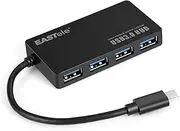 EASTele USB-C Type-C HUB Splitter USB3.0 4 Port SuperSpeed Docking Station for Laptop MacBook Pro iMac iPad Pro Chromebook Dell XPS, iPhone 15 16 Samsung S23 S24 and More
