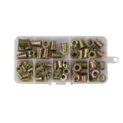 70Pcs Hexagon Socket Threaded Embedded Insert Nut Zincs Alloy Threaded Insert