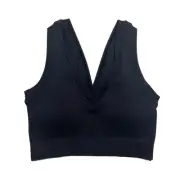 OFFLINE by aerie main squeeze seamless plunge ribbed sports bra size small