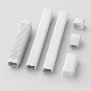 3" 9Ft Mini Split Line Set Cover, PVC Ductless Air Conditioner Decorative Pip...