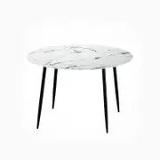 Artiss 1.1M Marble Effect Dining Table Round White Black