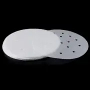 4~8 Inch Bamboo Steamer Liner Perforated Air Fryer Parchment Paper (100 Count)