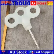 5pcs Outdoor Camping Ground Pegs Screw Spike Hook Rope Buckle Tent Peg (White) A