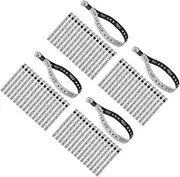 NUOBESTY 4sets Activity Wristband Wrist Bands Wristbands Fabric Wristband Arm Bands for Events Cloth Event Wristband VIP Bracelets for Events Festival Wristband Silver Polyester 100pcs*4