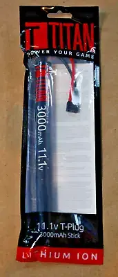 TITAN ~ STICK T-PLUG ~ 3000mAh ~ 11.1v ~ STICK T PLUG (DEANS) ~ FREE SHIP
