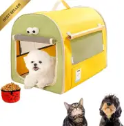 Collapsible Pet Carrier up to 15 Lbs Dog Crate Bowl
