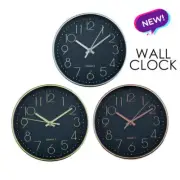 Clock Quartz 19.5cm Diamater Black (Available in Silver, Gold & Rose Gold)