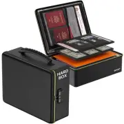 Fireproof Document Box with Lock, Fireproof Water Resistant Heat Insulated Sa...