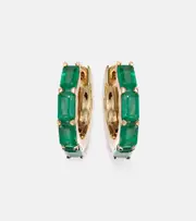 [Shay Jewelry] Shay Jewelry 18kt gold earrings with emeralds One Size gold