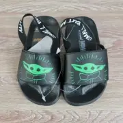 NEW Star Wars Mandalorian The Child Sandals Toddler Size 5/6 Slides Flip Flops