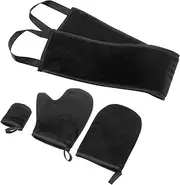 Back Tanning Applicator Set Self Tanning Gloves Lotion Applicator Oiled Mitts Hand Warming Gloves Pack Black