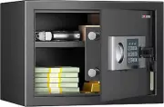 Safe for Home, 0.6 Cubic Feet Safety Box, Lock Box for Money, Jewelry, Documents