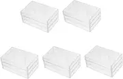 15 Pcs Cassette Tape Storage Box Recording Cassette Organizer Audio Stackable Design
