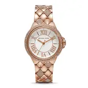 Michael Kors Camille Three-Hand Rose Gold-Tone Stainless Steel Watch MK4810