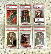 TYLER HERRO PANINI PRIZM RED WAVE BALL BEHIND BACK AUTO PENMANSHIP ROOKIE PSA 10