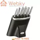 Global Zeitaku 7 Piece Knife Block Set, Made in Japan, Black