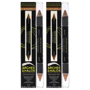 Arches and Halos Brow Highlighting and Concealer Crayon - Golden - Pack of 2 For Women 0.176 oz Highlighter